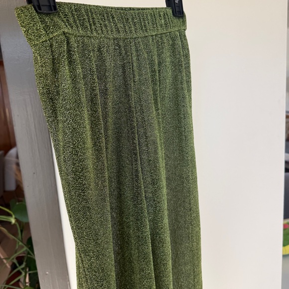 Oserée Lumière Olive-Green Wide-Leg Lounge Pants - Picture 7 of 15